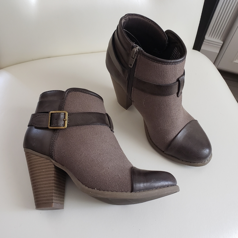 Lauren Conrad taupe booties